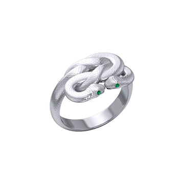 Sterling silver Tight in the knot snaking ring Oberon & Rhiannon Zell wedding rings Designed by Oberon Zell TRI2468 - Jewelry